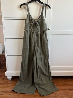 AE Tie Front V-Neck Jumpsuit